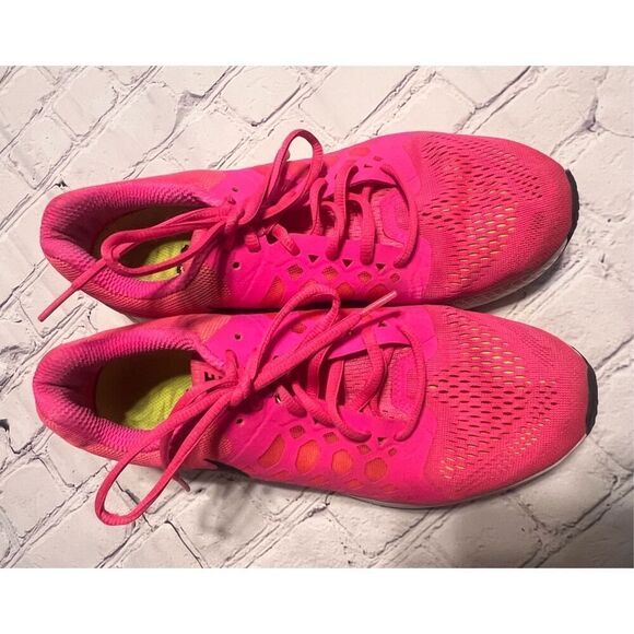 Nike Women's Size 9.5 Zoom Pegasus Running Shoes Bright Neon Pink Athletic Gym - Picture 4 of 11